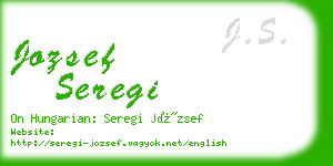 jozsef seregi business card